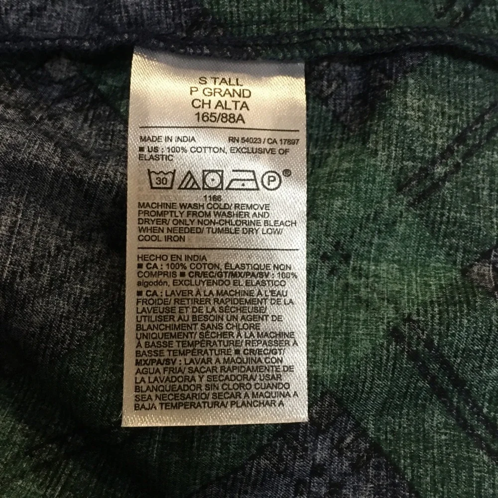 Old Navy Plaid Puff Sleeve Blouse Women Small Tall Green Navy Peplum Top
